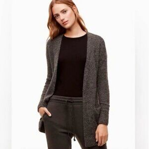 Aritzia Wilfred Free Aronson Alpaca Blend Cardigan – Dark Grey (XS)